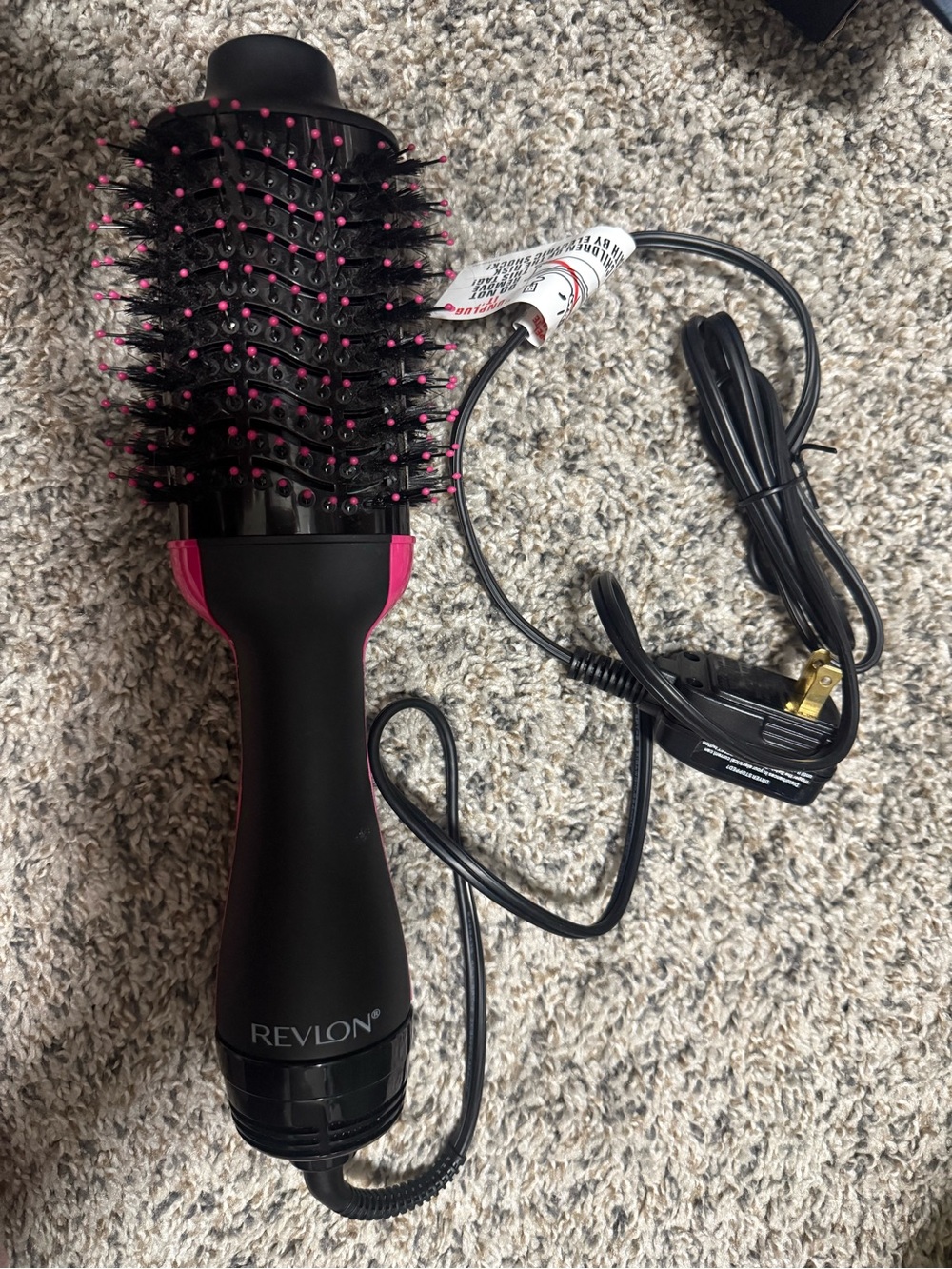 Revlon Black and Pink Hot Air Brush Styler